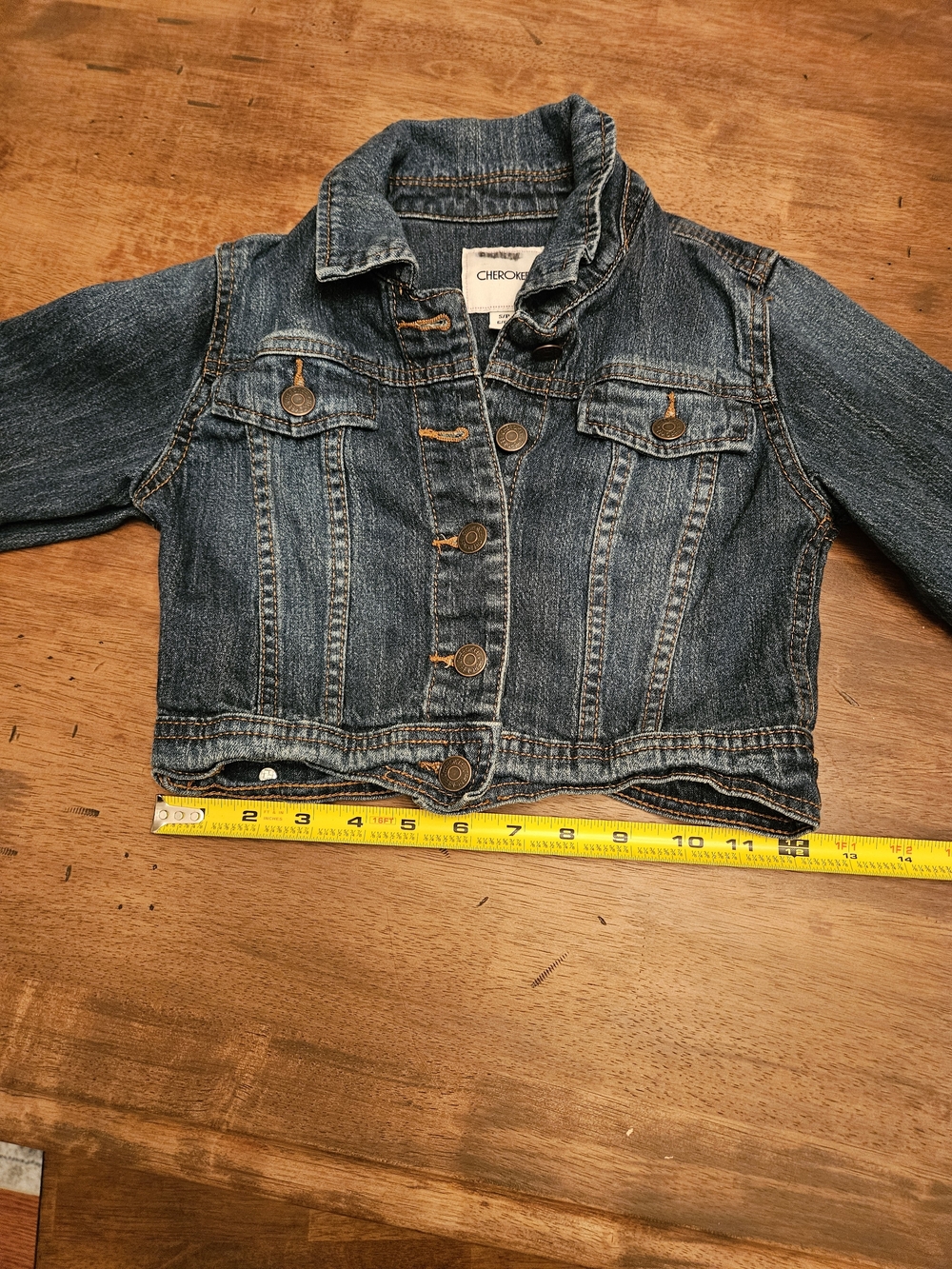 Cherokee Girls' Medium Blue Denim Jean Jacket 6/6x